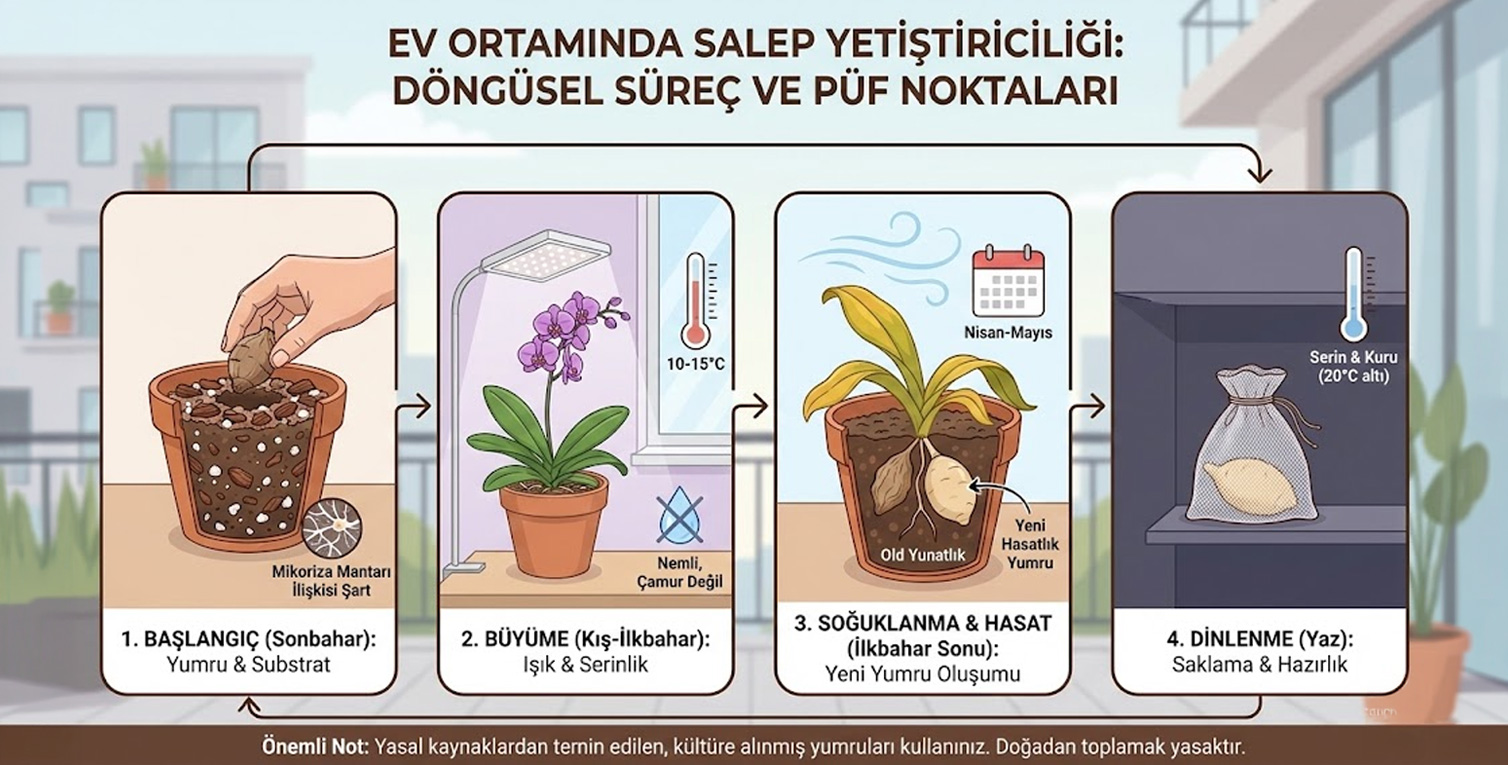 Evde Salep Yetiştirme Süreci